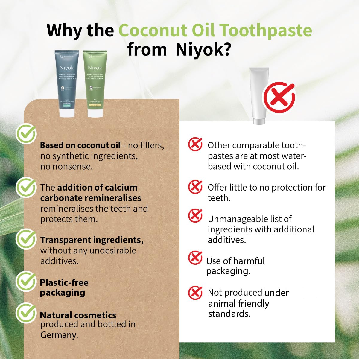 Coconut oil ingredient close-up for toothpaste