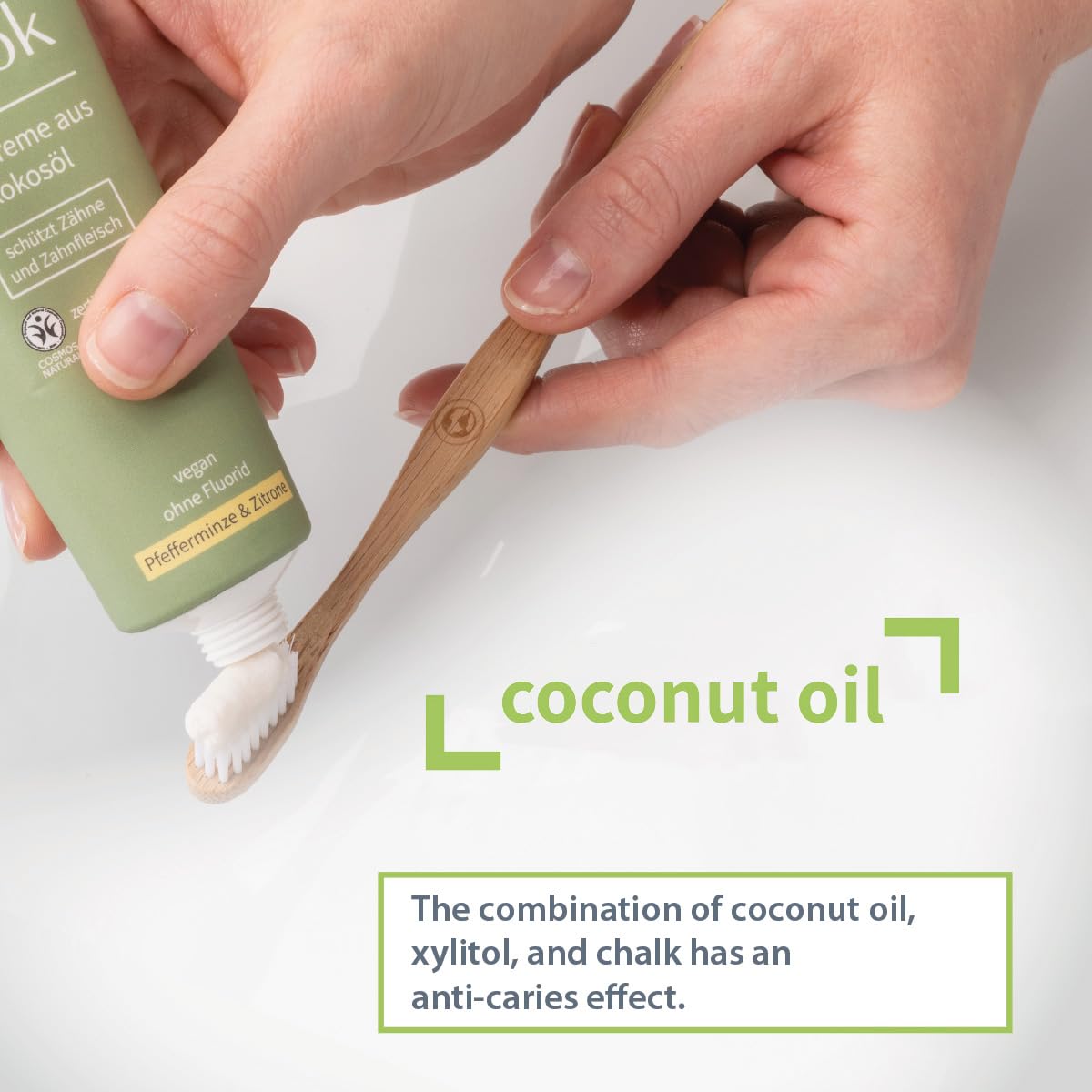 3-pack toothpaste packaging with natural branding