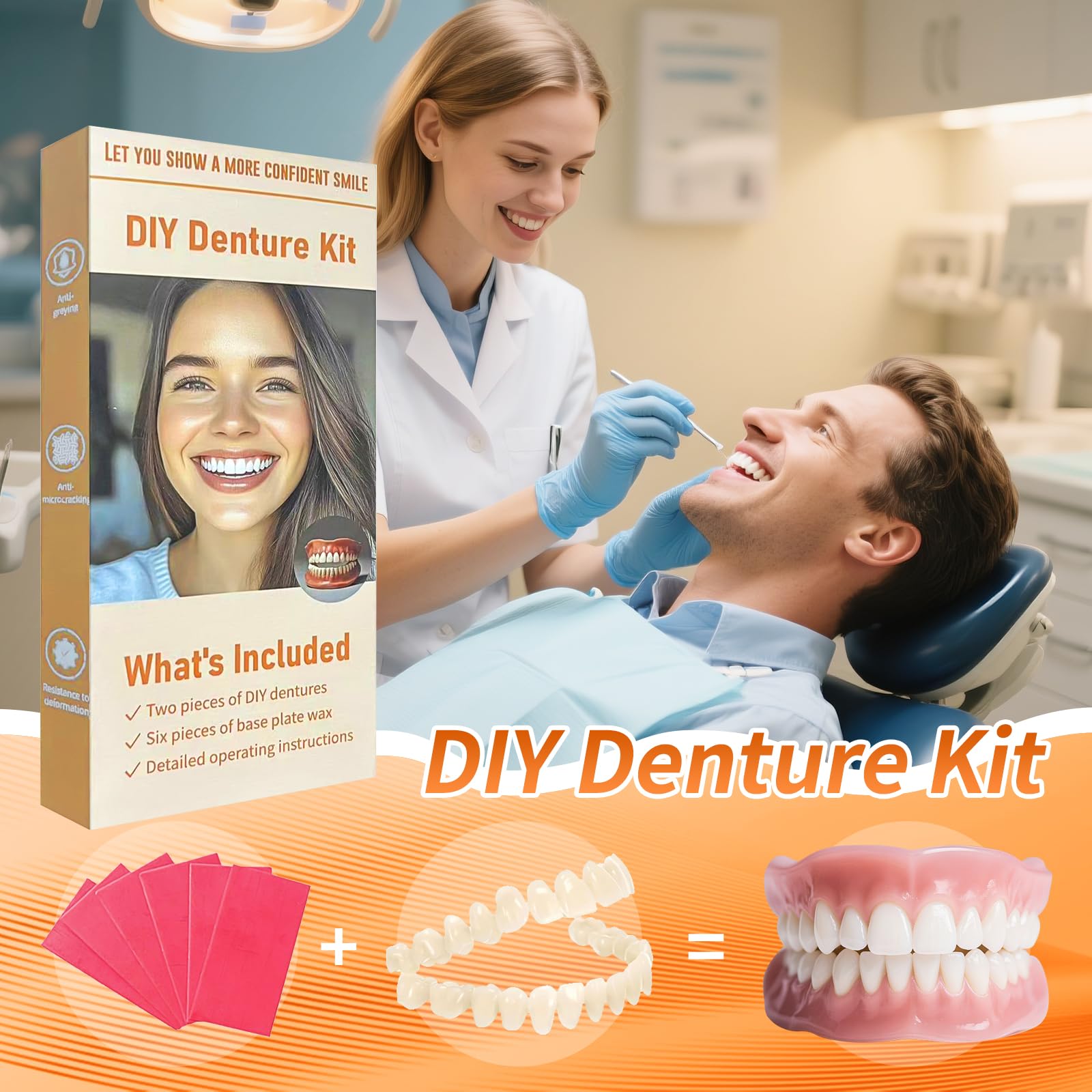 Gift-ready packaging of the Denture DIY Kit NK02