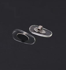 Clear silicone nose pads for sunglasses and glasses, 14x6 mm
