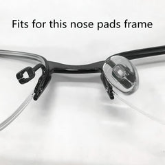 Side view of lightweight nose pad design on eyewear