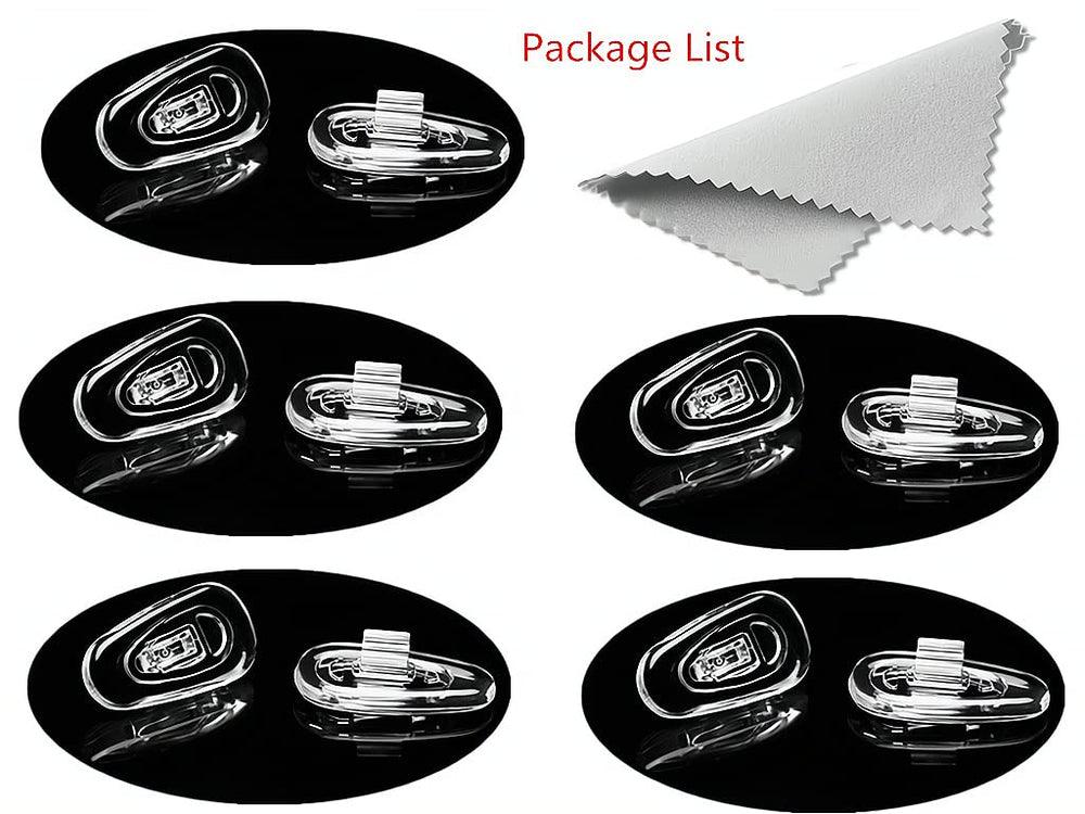 Pack of 5 pairs of clear 15mm NLQHOPTS nose pads