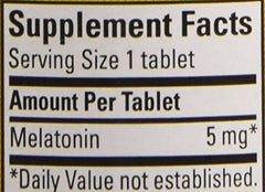 Serving with water showing how to take 5 mg melatonin