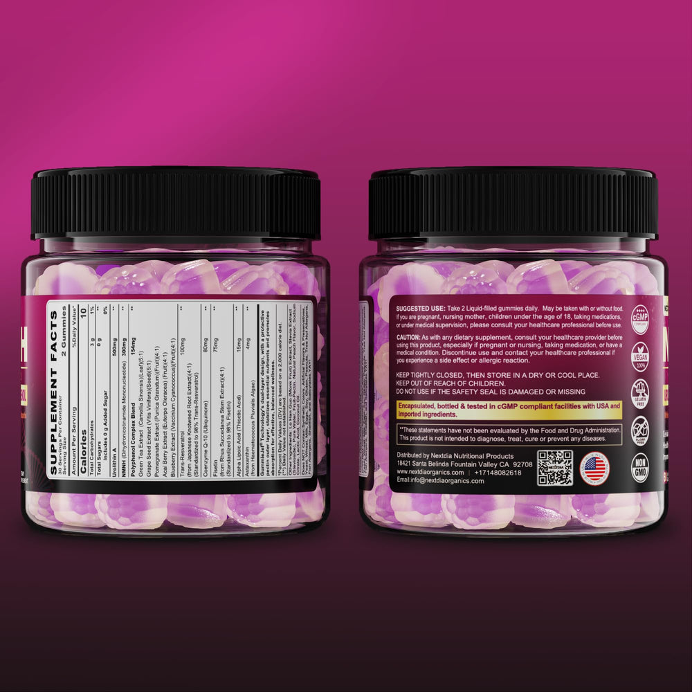 Graphic highlighting NAD+ supporting ingredients