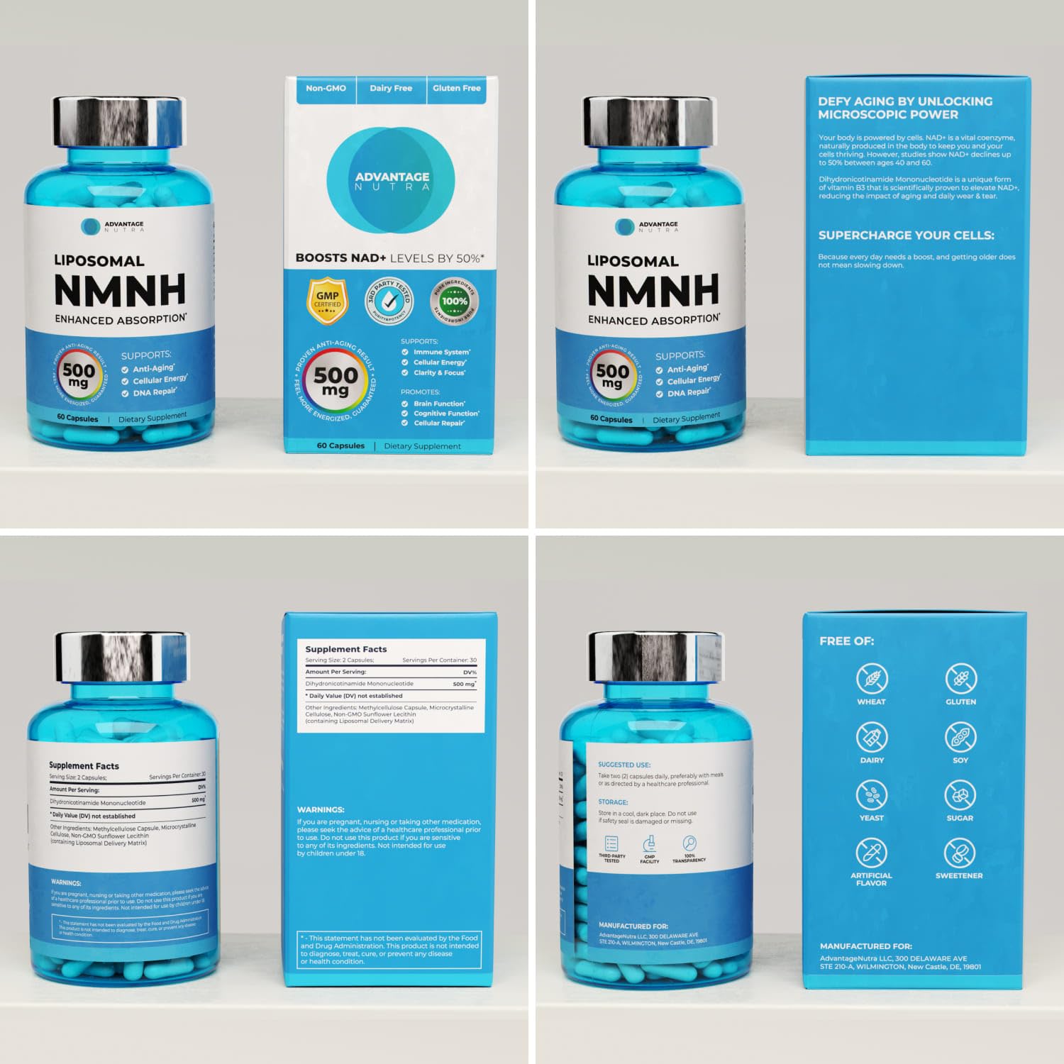 Lab-grade purity seal and quality labeling for NMNH product