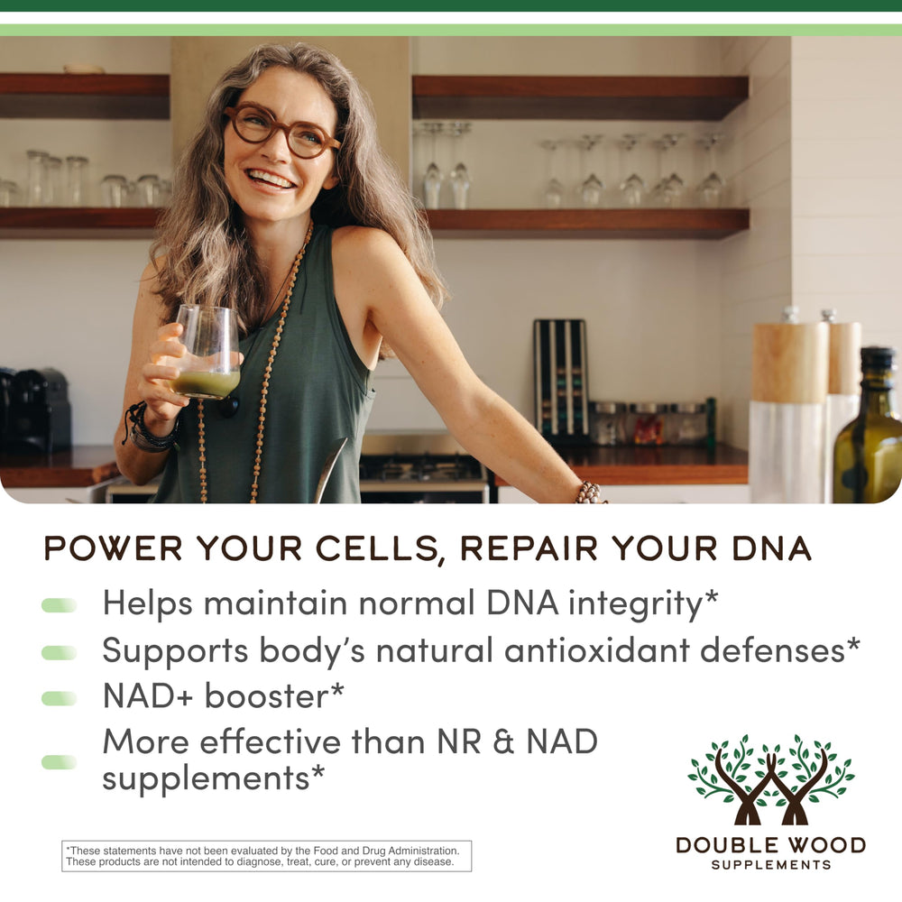 NAD+ boost concept graphic with NMNH branding