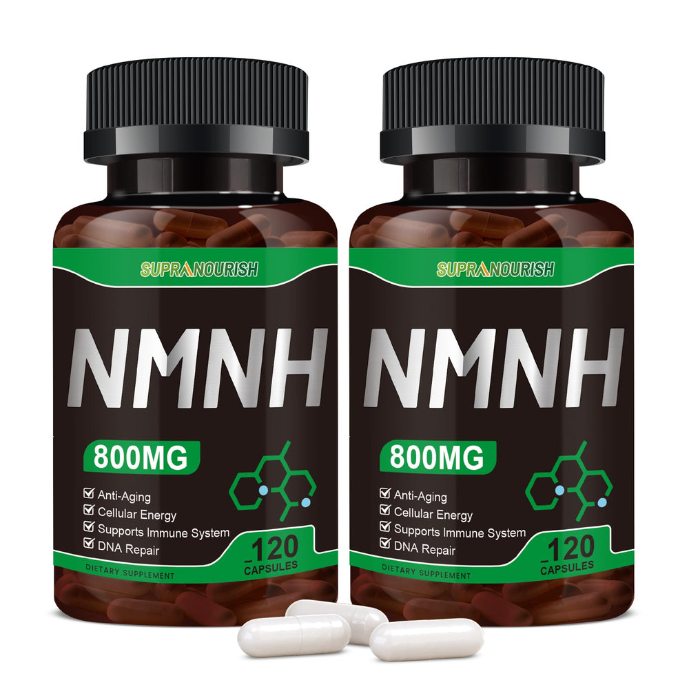 NMNH NMN 800mg per serving bottle for NAD+ support, anti-aging, energy and focus
