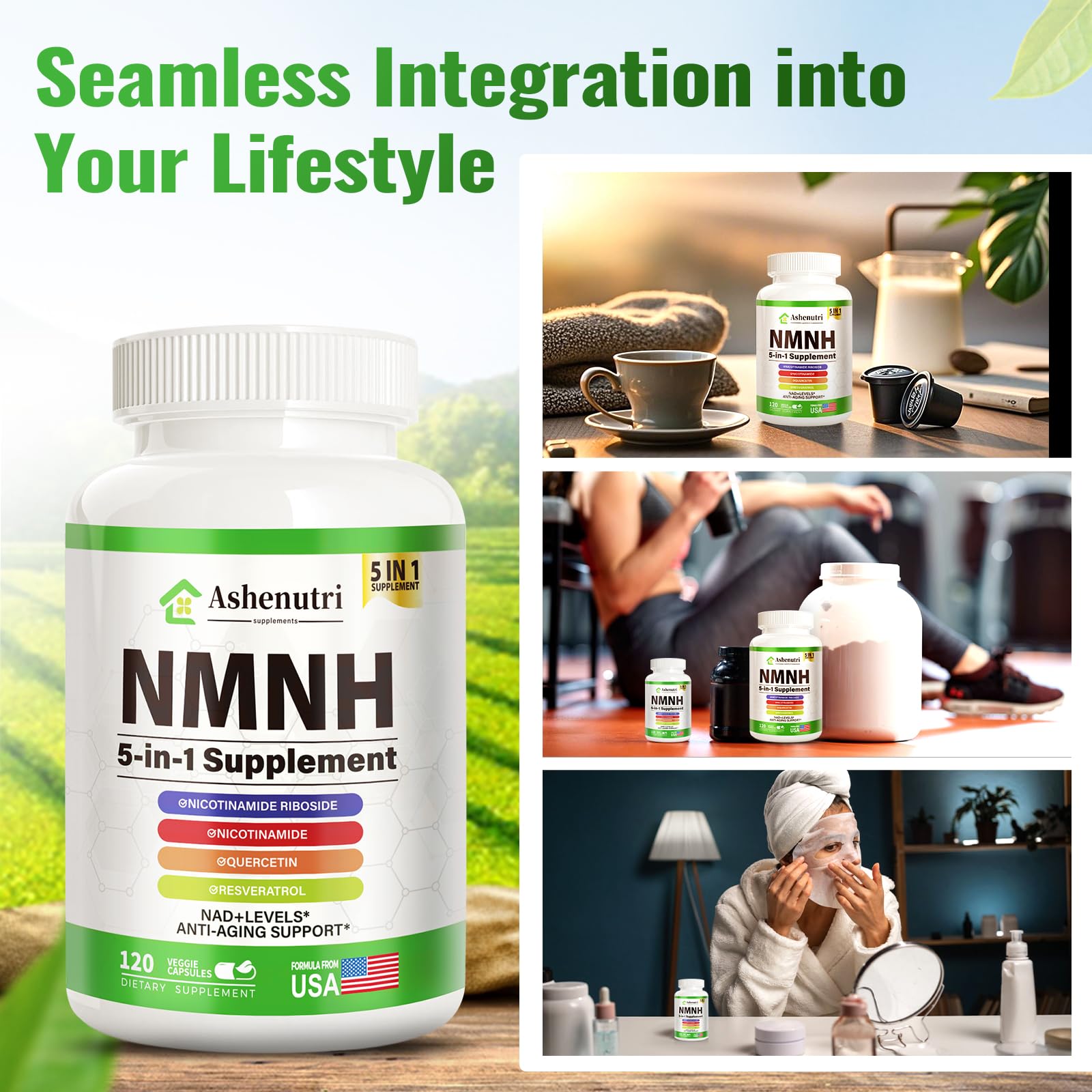 Lifestyle image highlighting anti-aging and health support