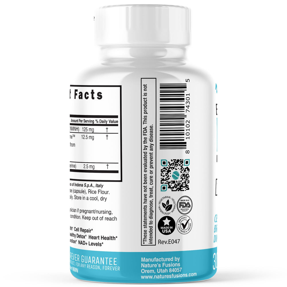 Third-party testing and USA GMP production badge for NMNH