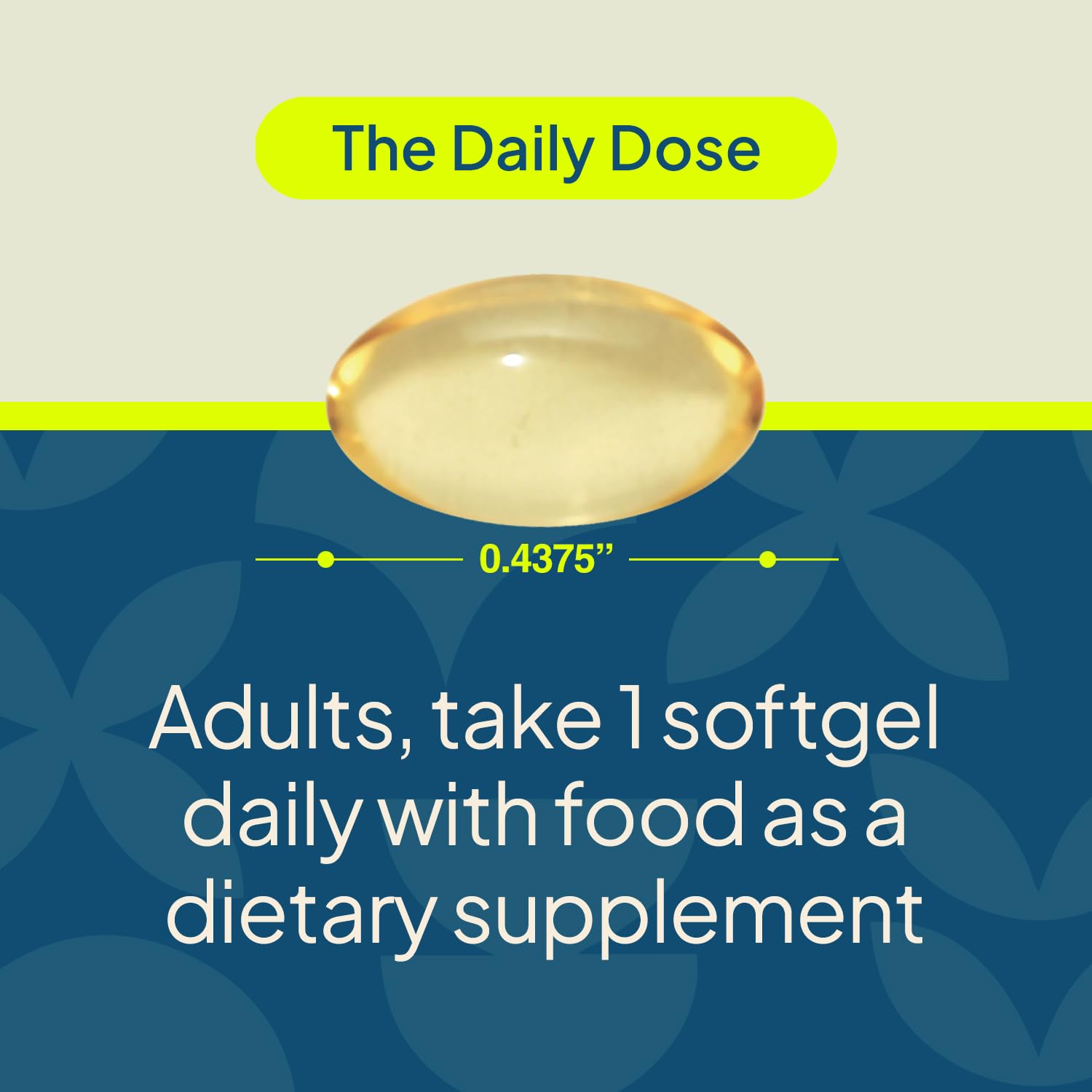Label showing no artificial colors, flavors, or additives on Vitamin D3