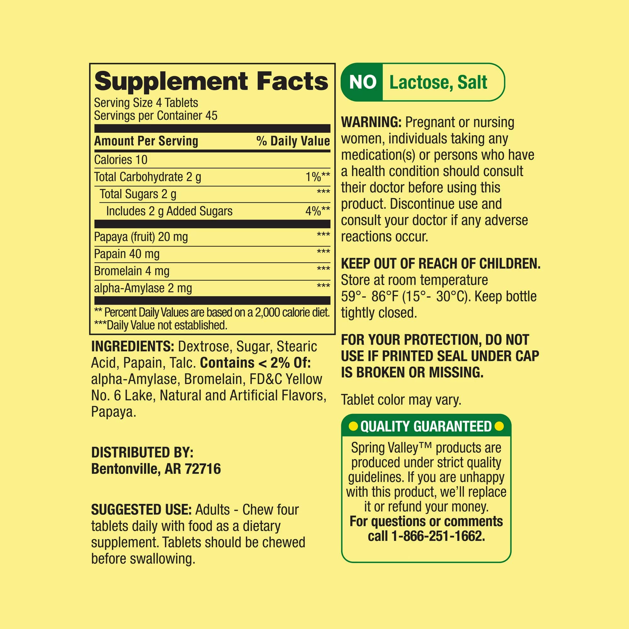 Product contains no artificial colors or flavors