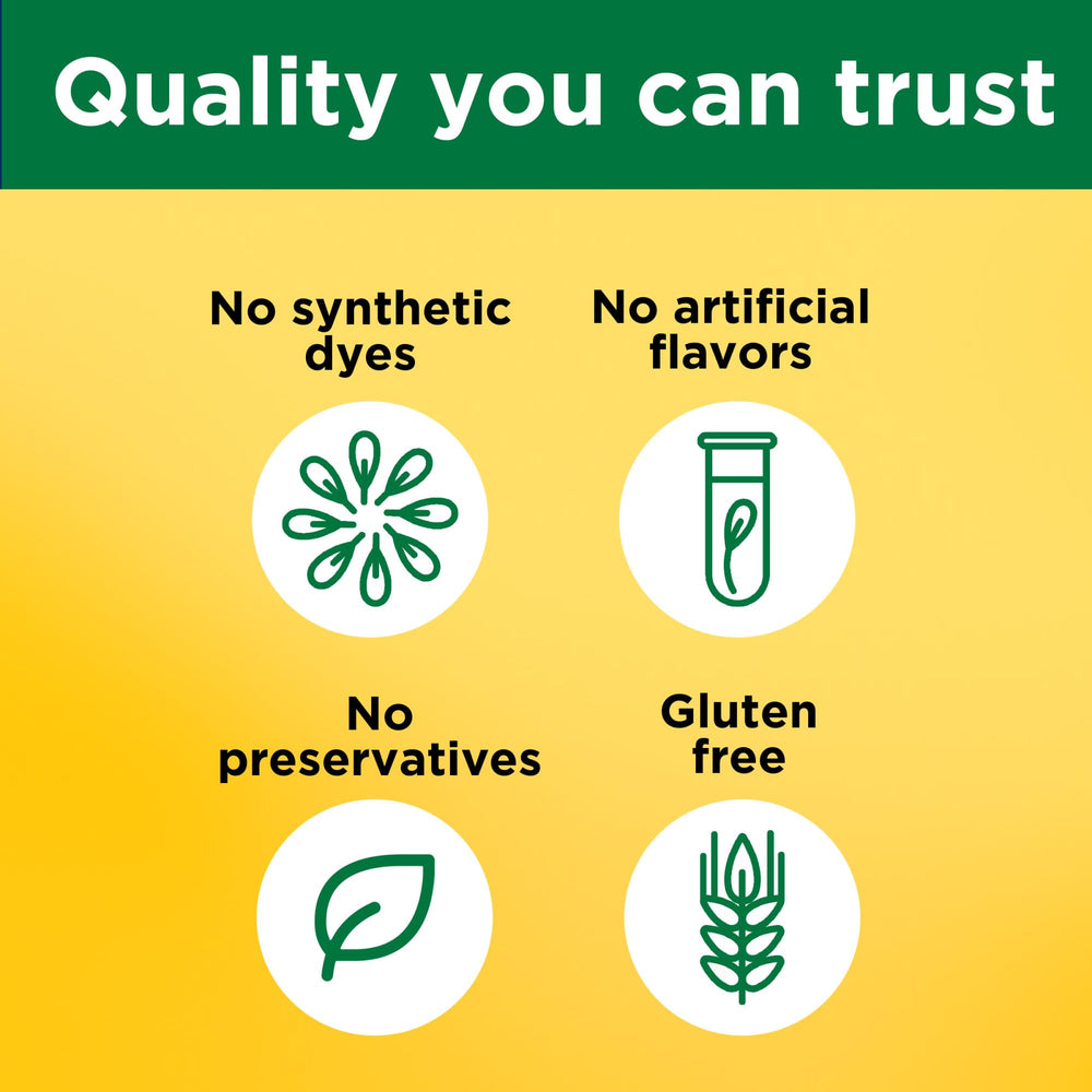 No artificial flavors, colors, or preservatives label on bottle