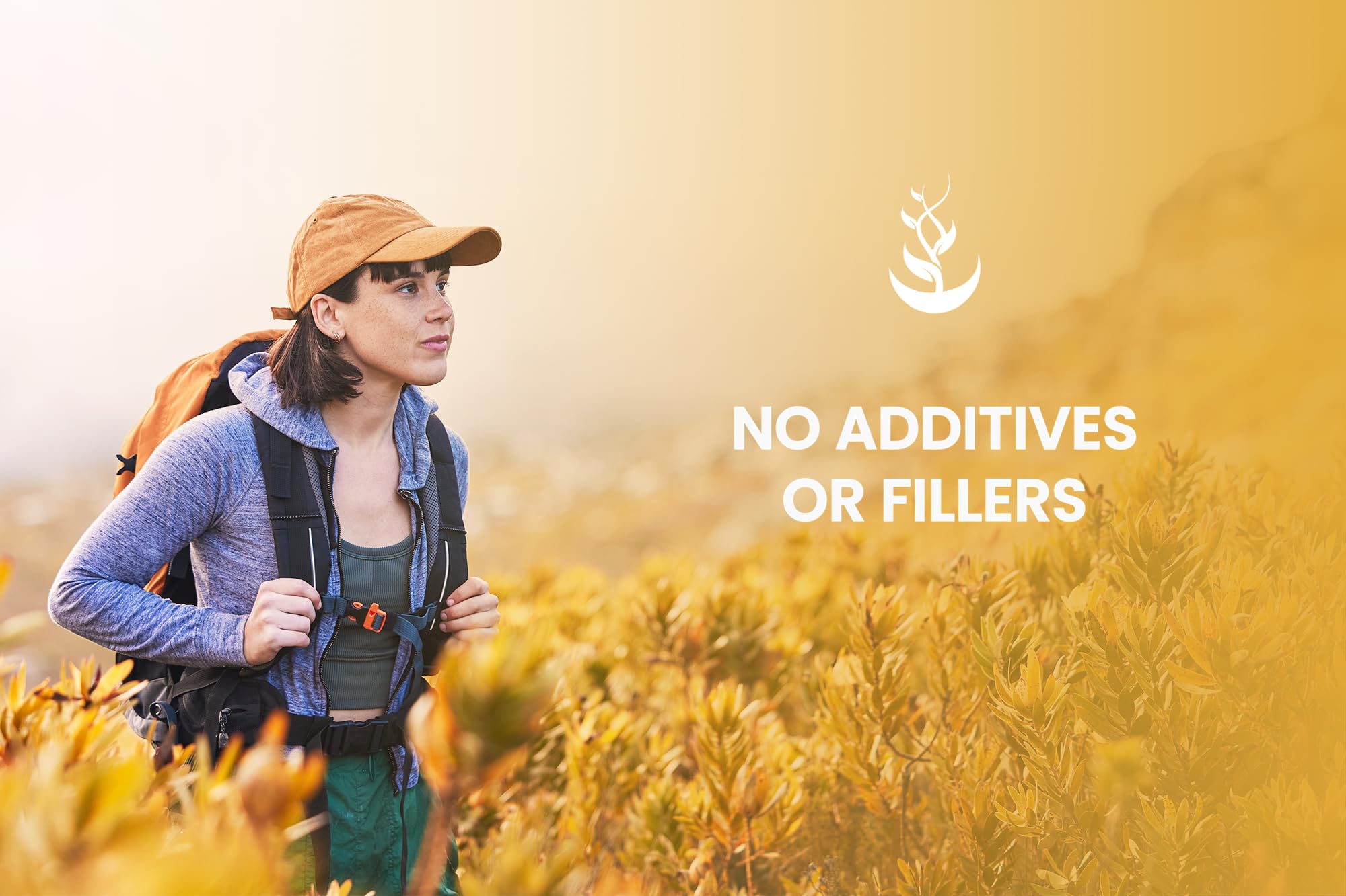 No additives, stearates, or rice fillers label