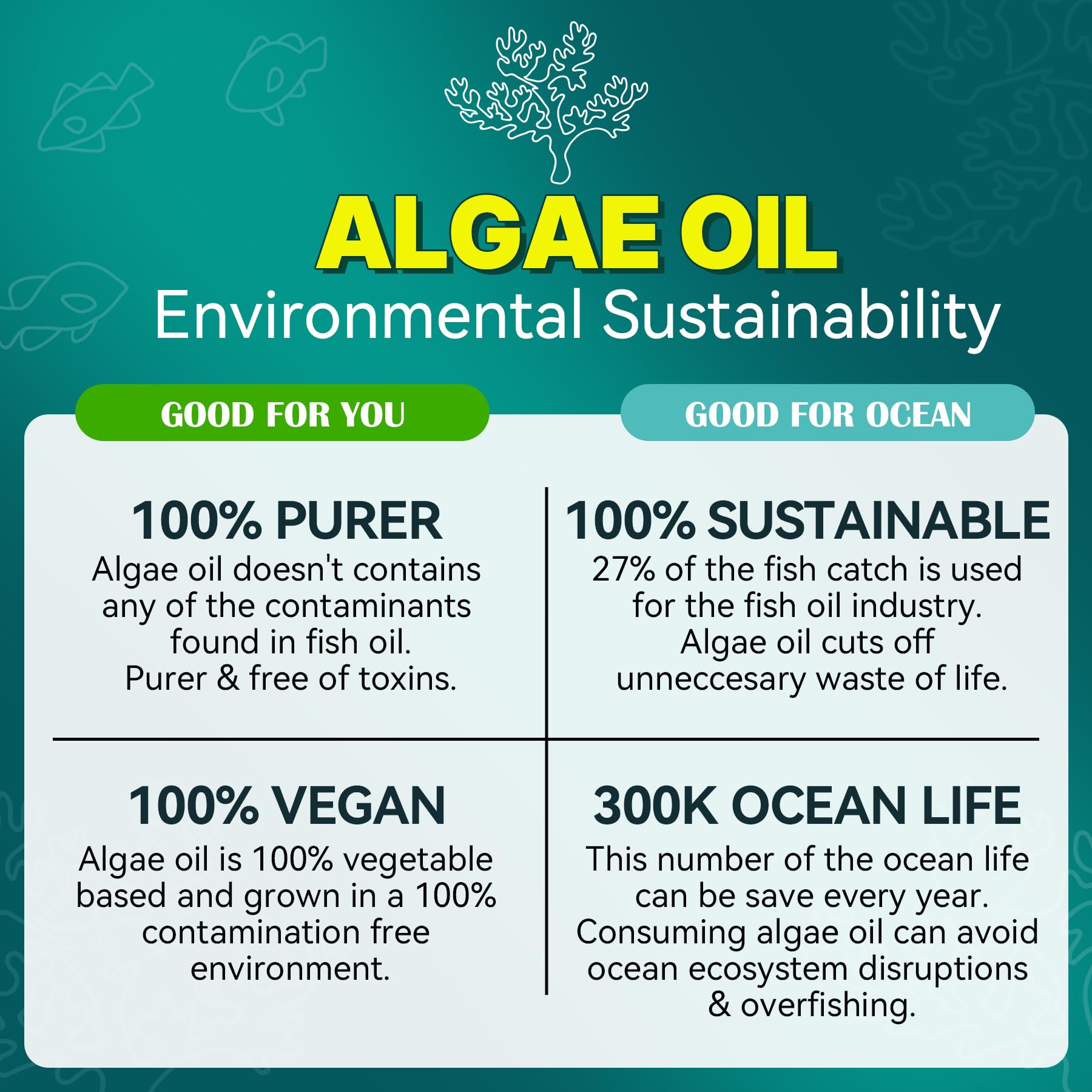 No fishy taste algae omega-3 gummies