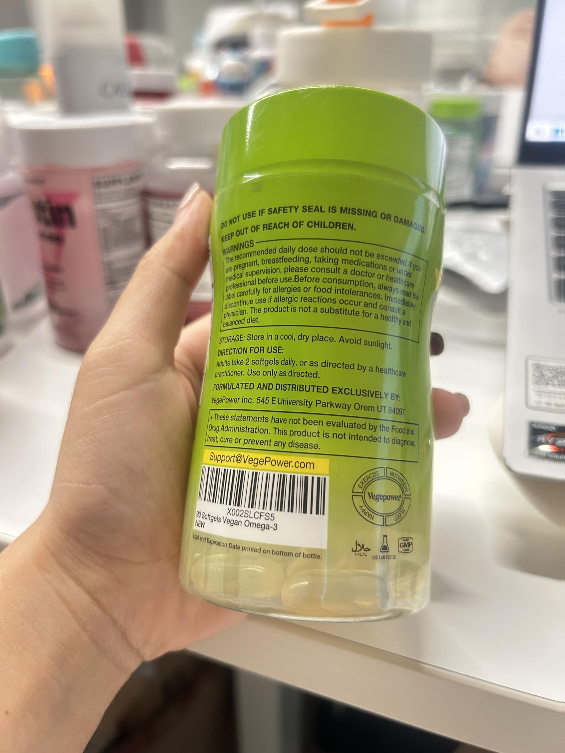 Softgel capsule designed for no fishy taste