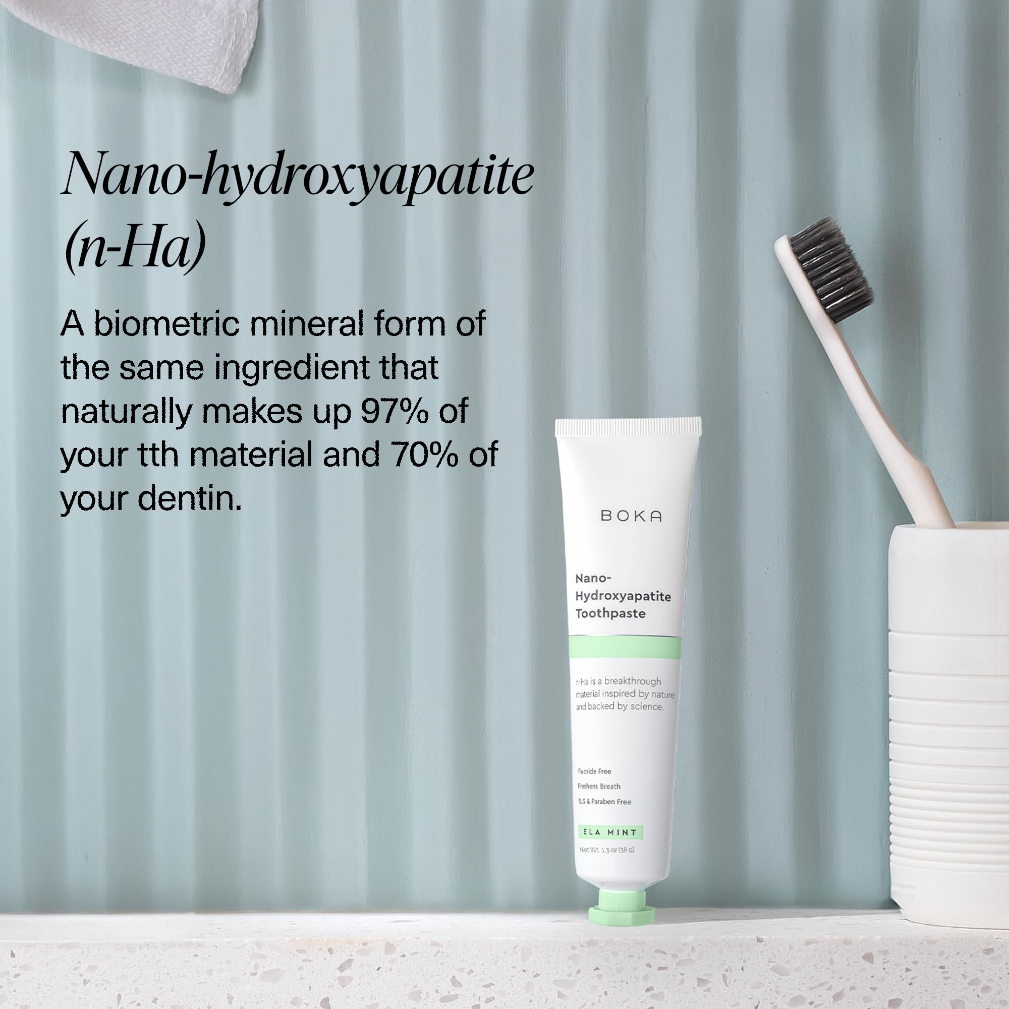 Icon indicating no fluoride, sulfates, parabens, artificial flavors or colors