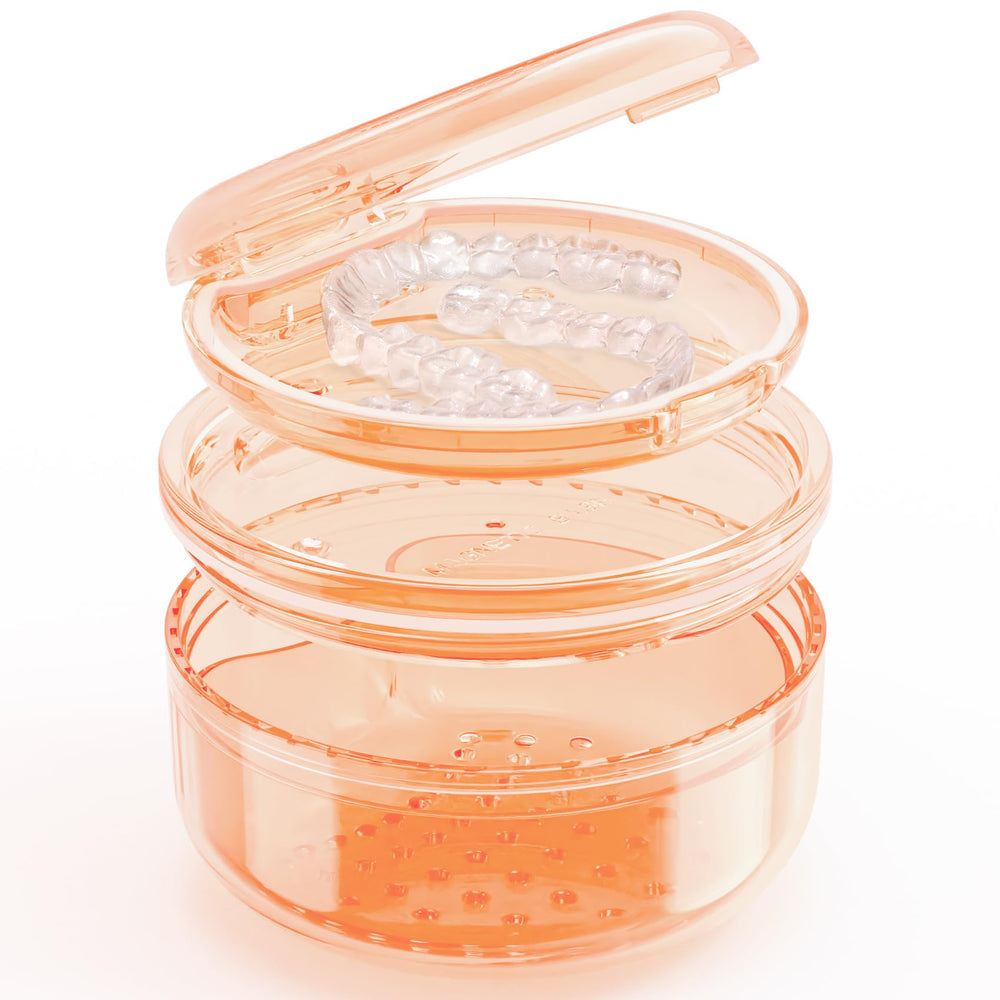 Leak-proof lid with silicone seal on denture bath box