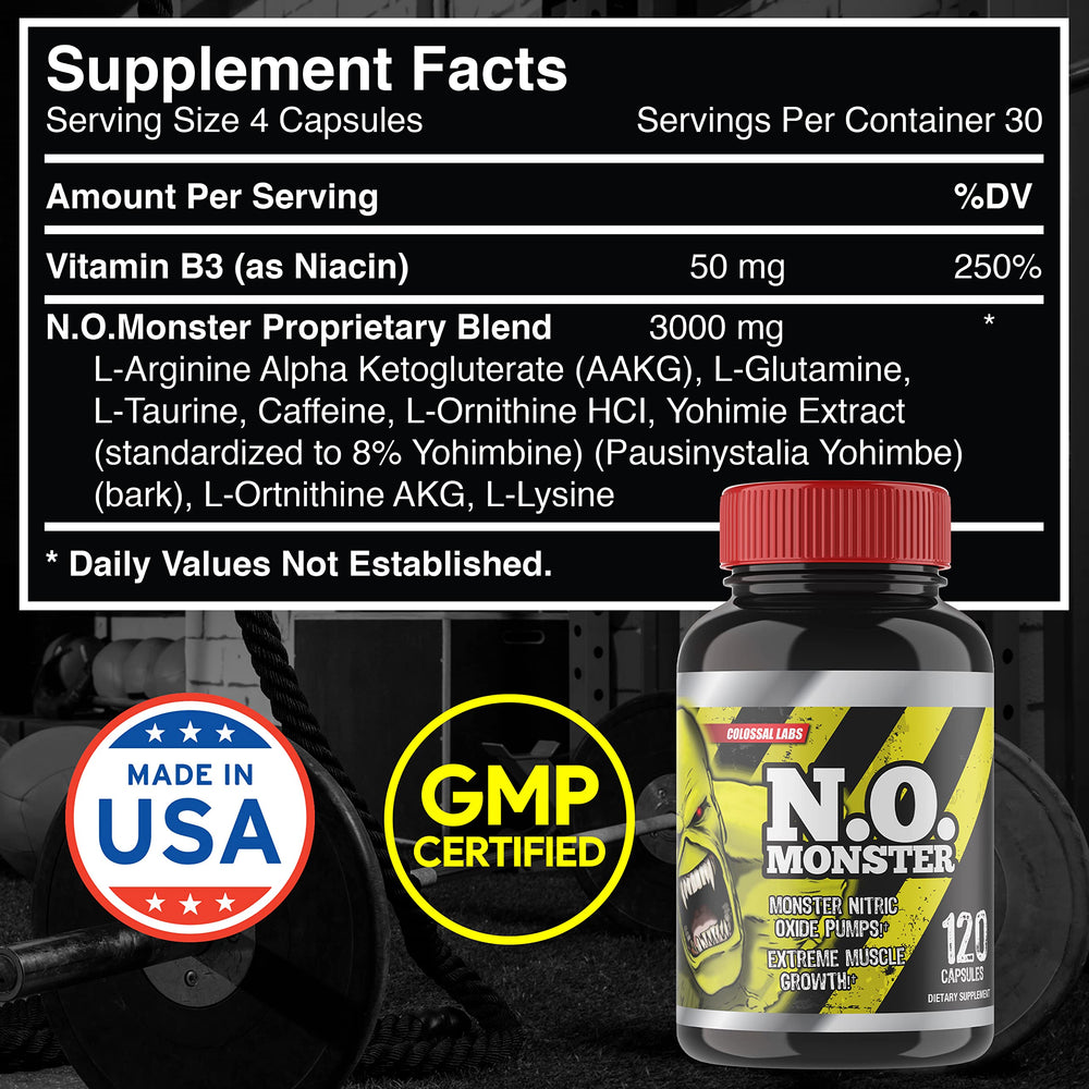 Supplement facts and ingredients close-up