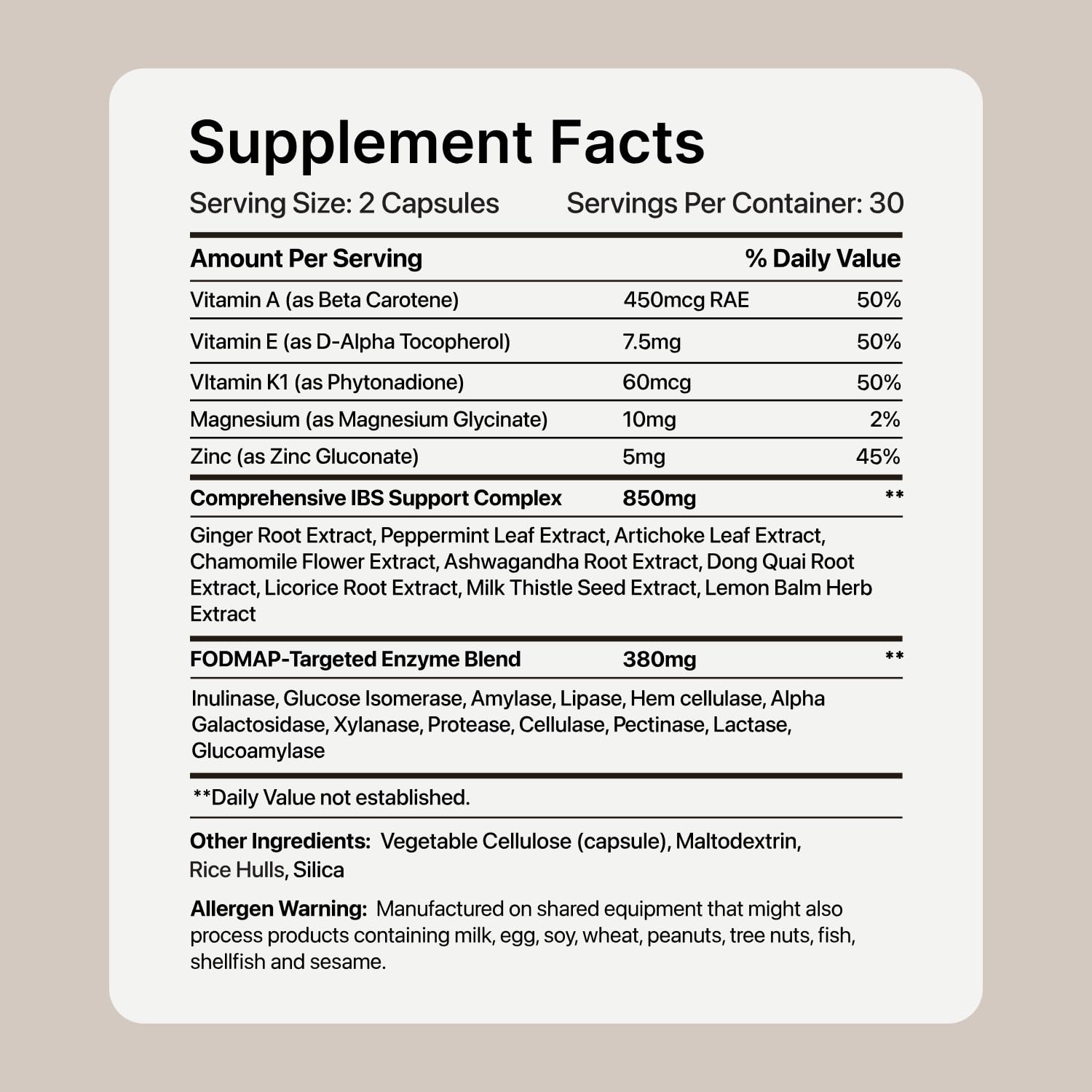 Icon indicating no probiotics