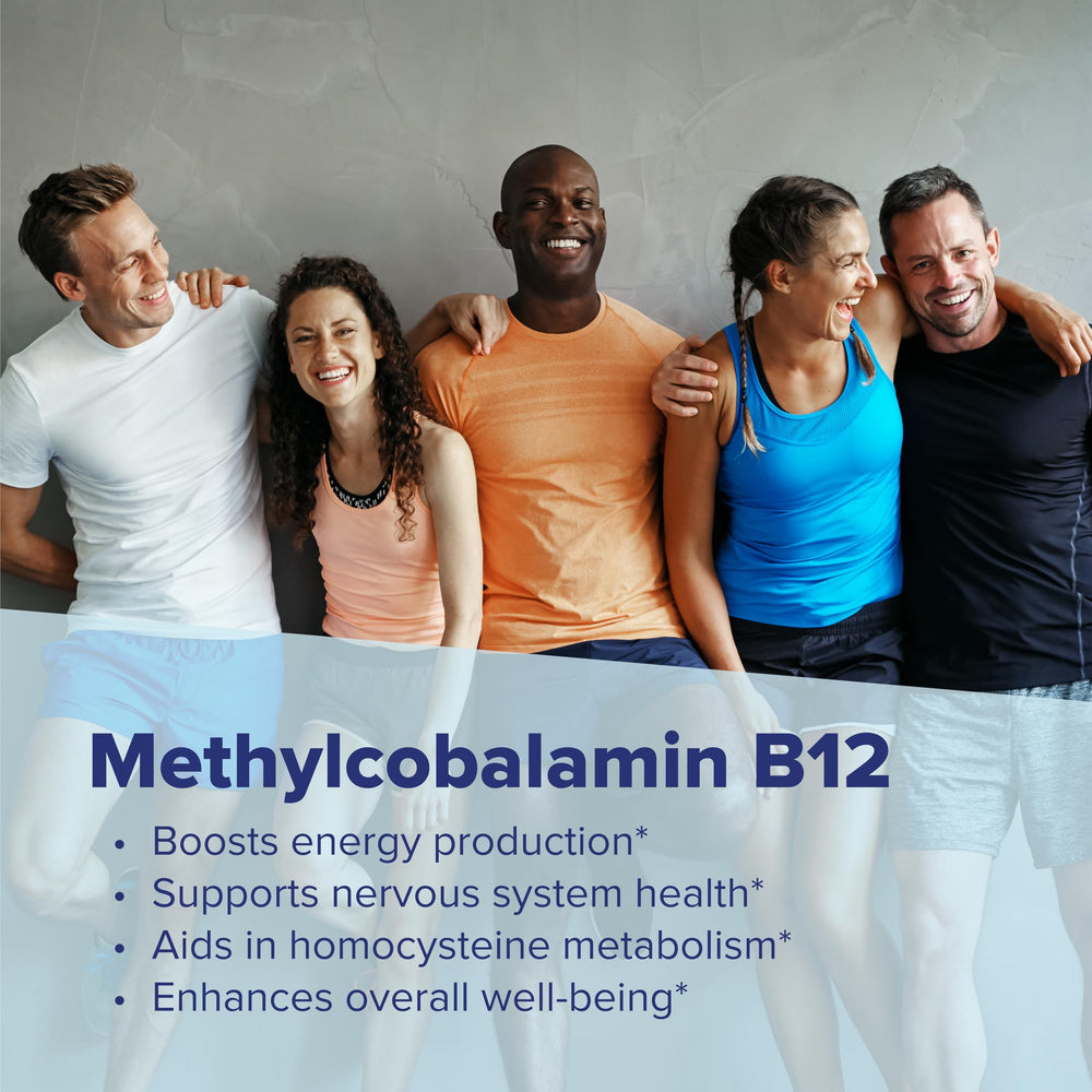 Preservative-free B12 methylcobalamin bottle close-up
