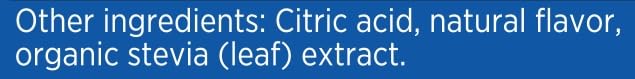 No sugar, no artificial flavors or colors