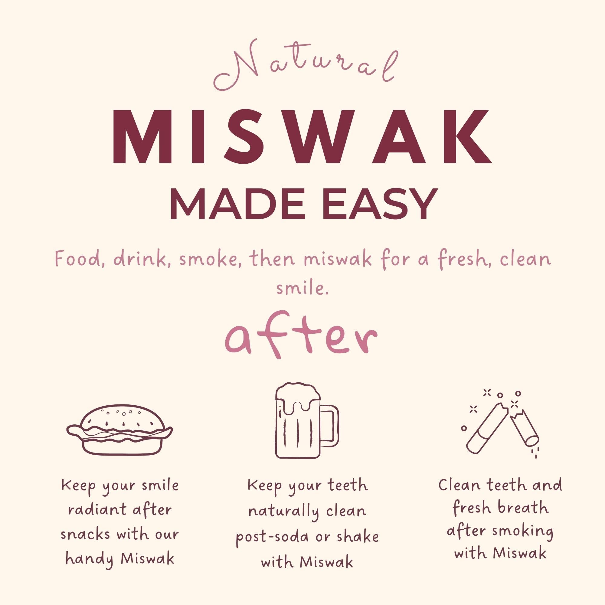 No toothpaste needed with NaturalMiswak Miswak sticks