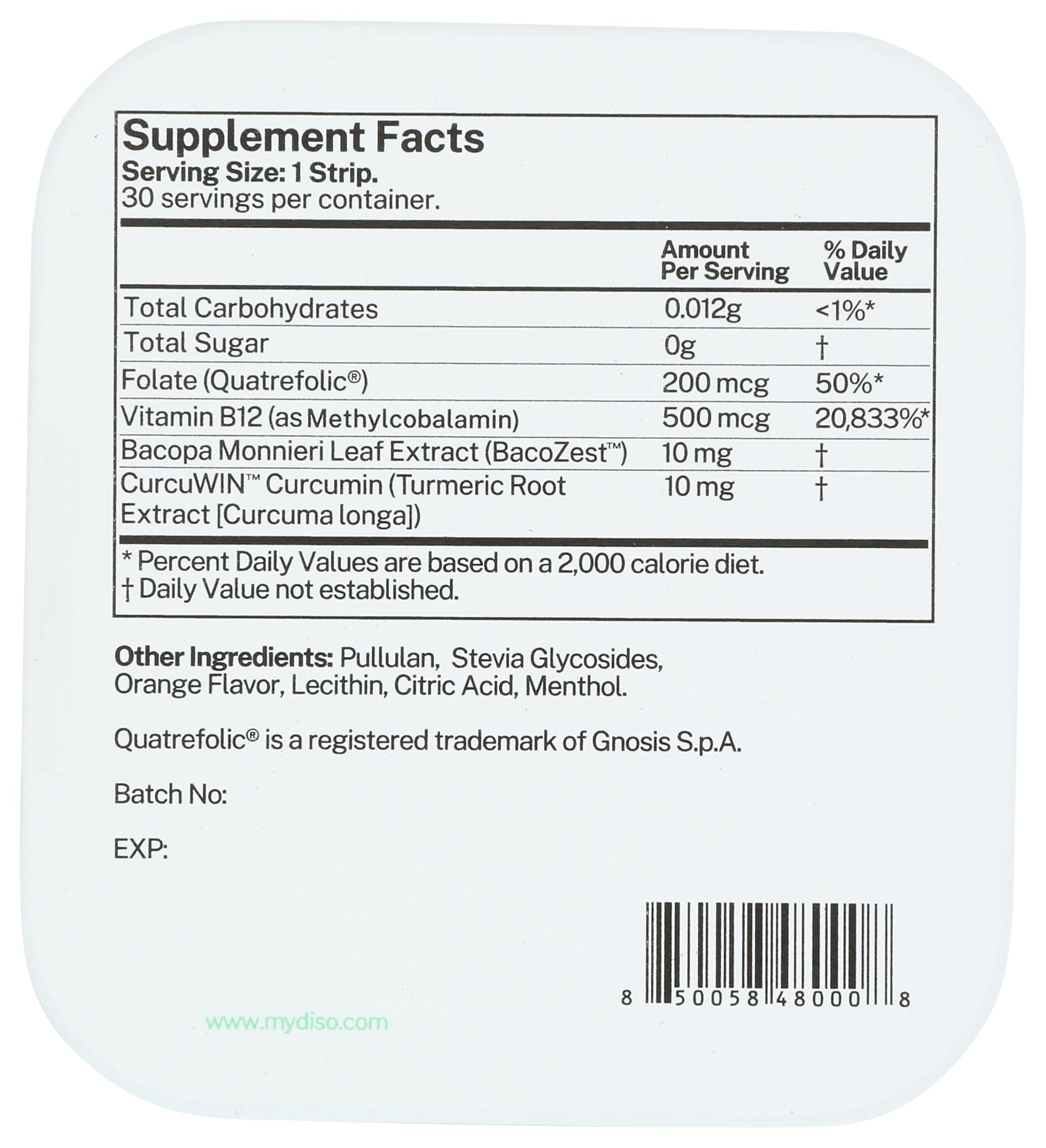 No water needed: easy-to-use B12 dissolvable strip