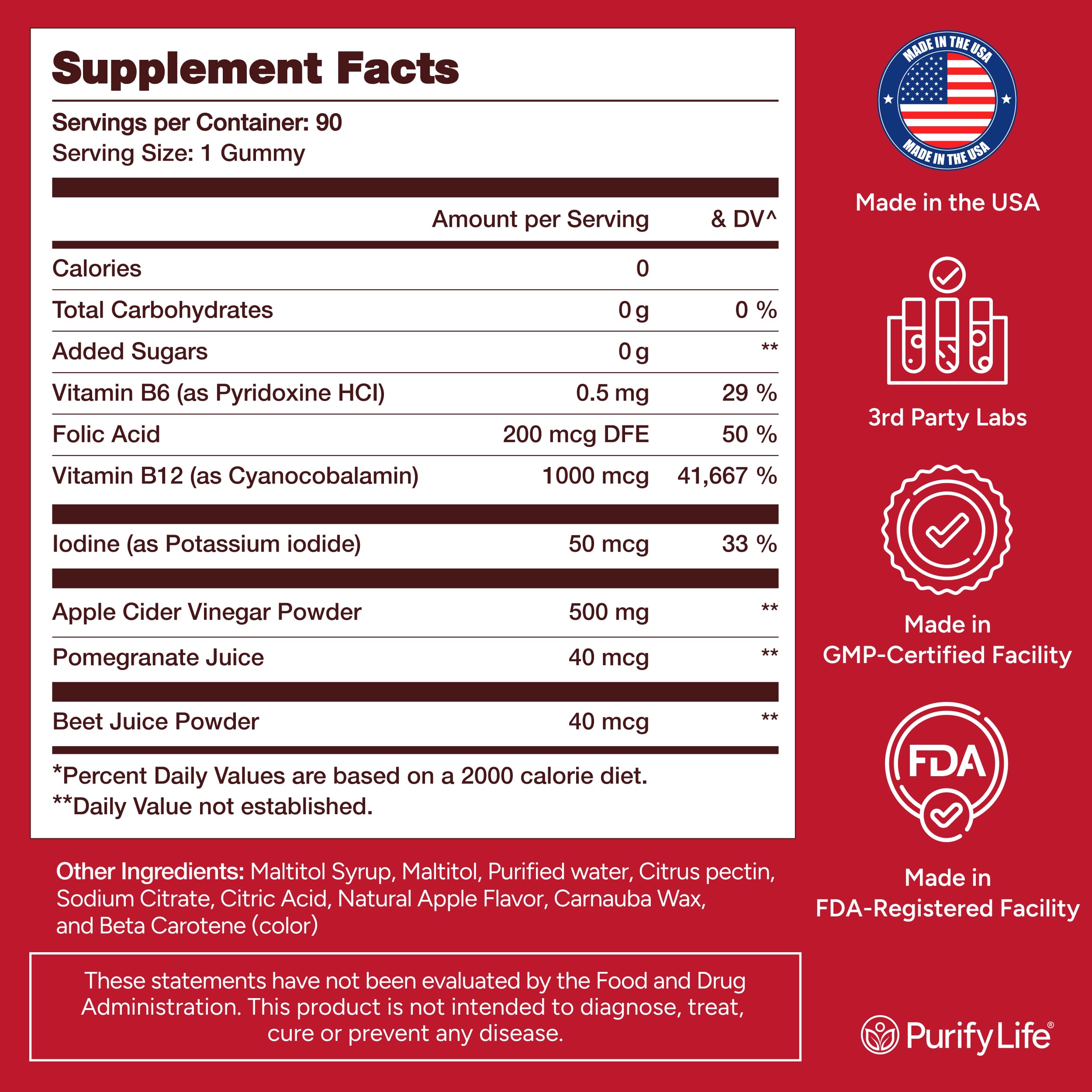 Sugar-free gummies naturally sweetened (maltitol)