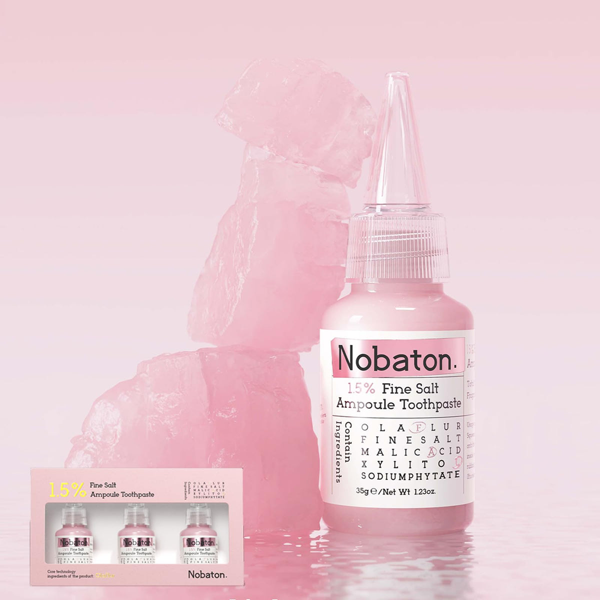 Nobaton Whitening Toothpaste bottle with Olaflur label