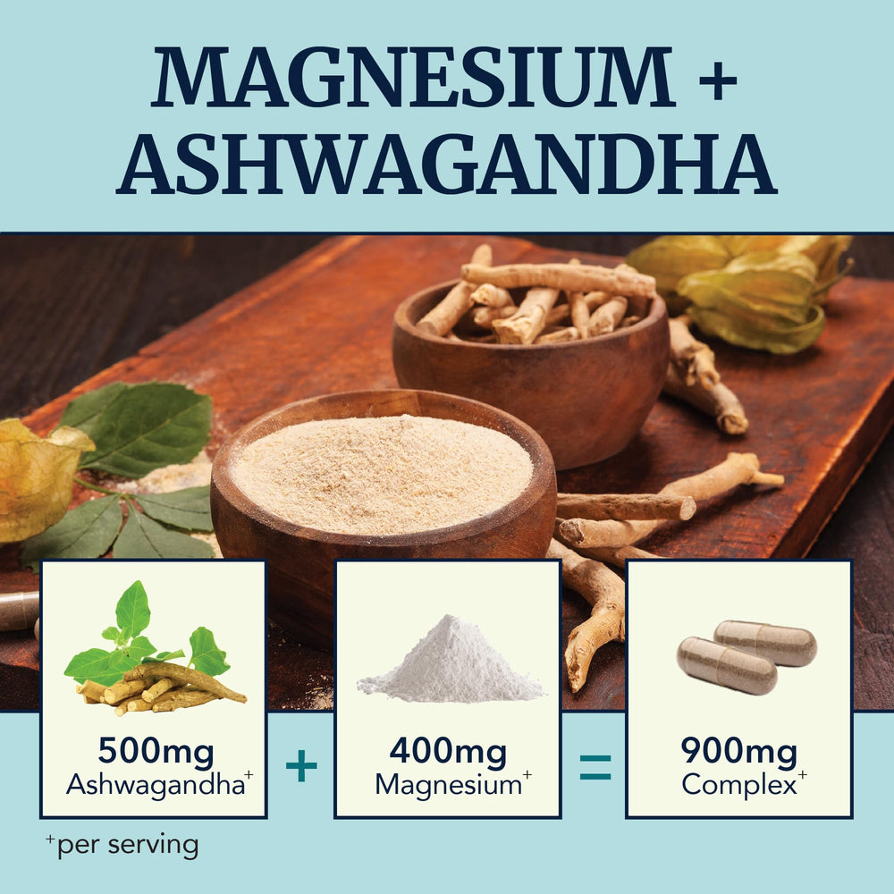 Nobi Nutrition Magnesium Ashwagandha capsules close-up for easy daily use.