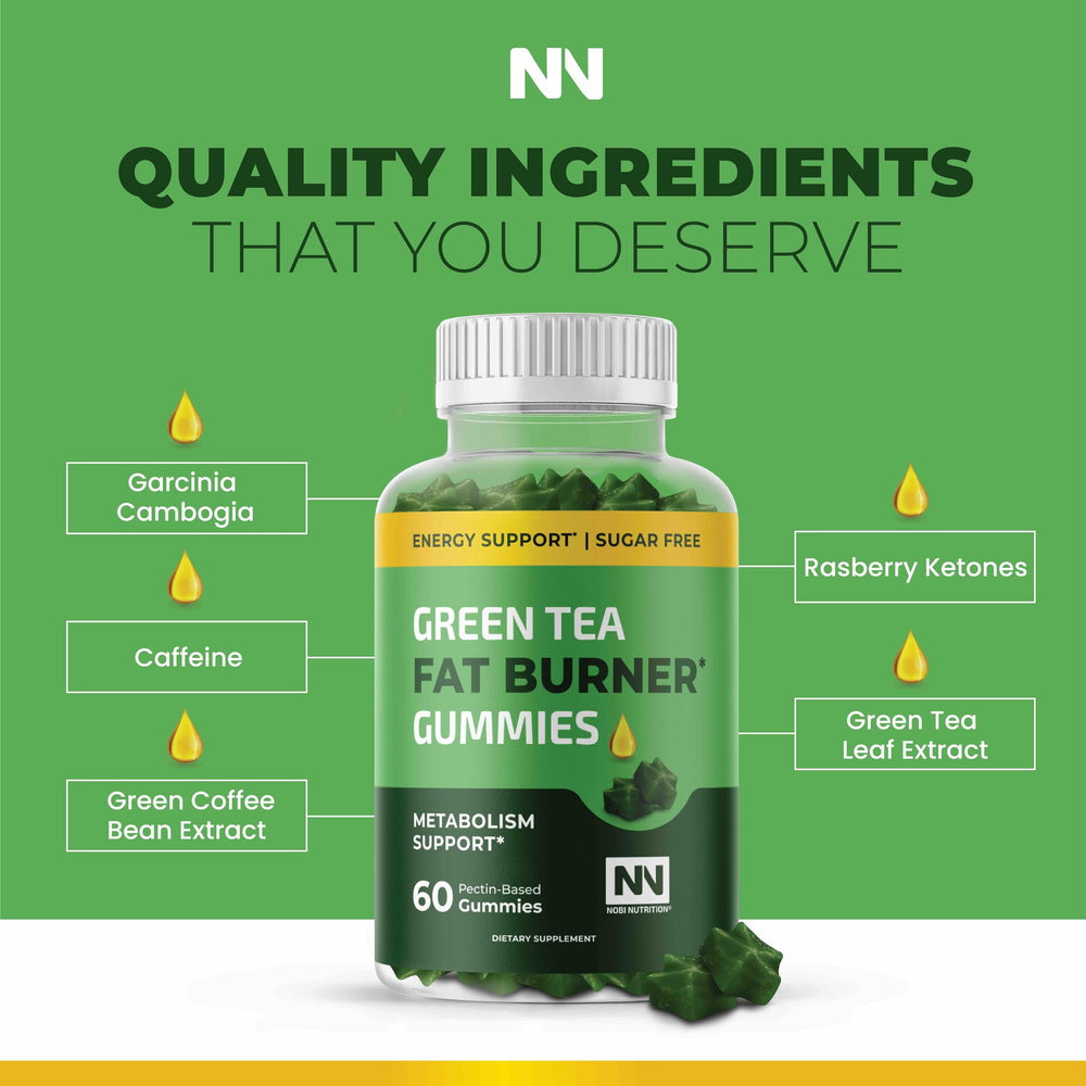 Close-up of a single Green Tea Fat Burner Gummy