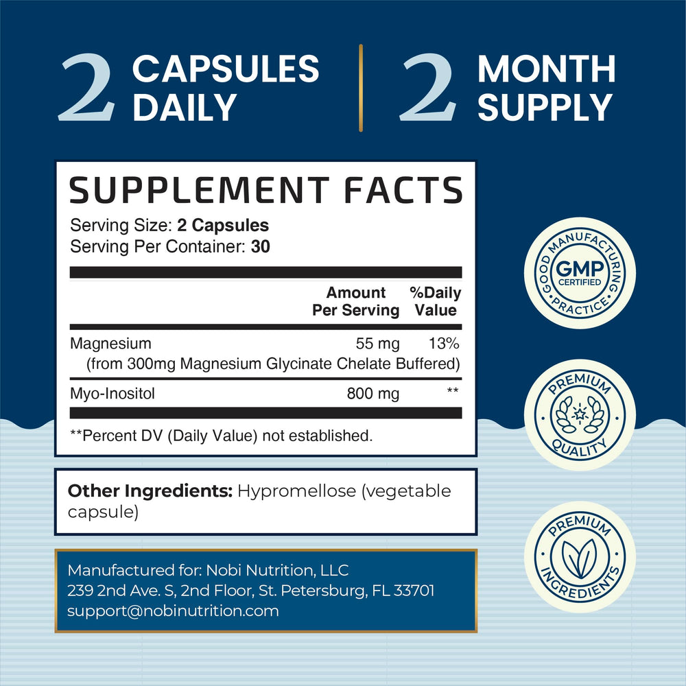 Hand holding bottle to show Nobi Nutrition size and capsule scale for portion planning