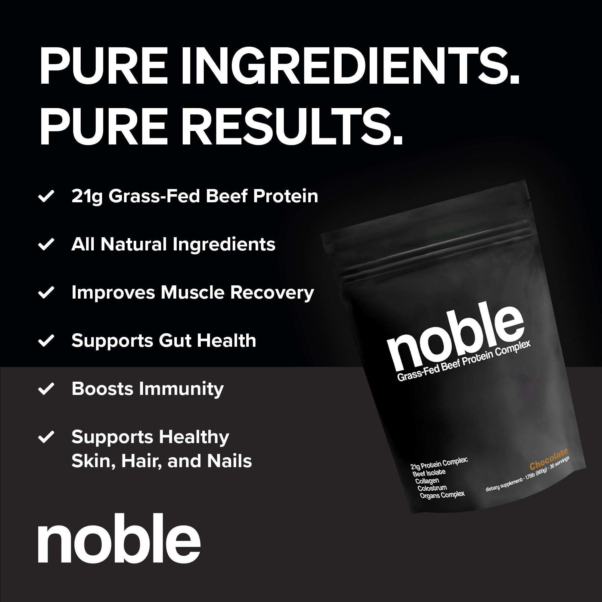 Packaging box for Noble All-in-One Chocolate Protein Powder