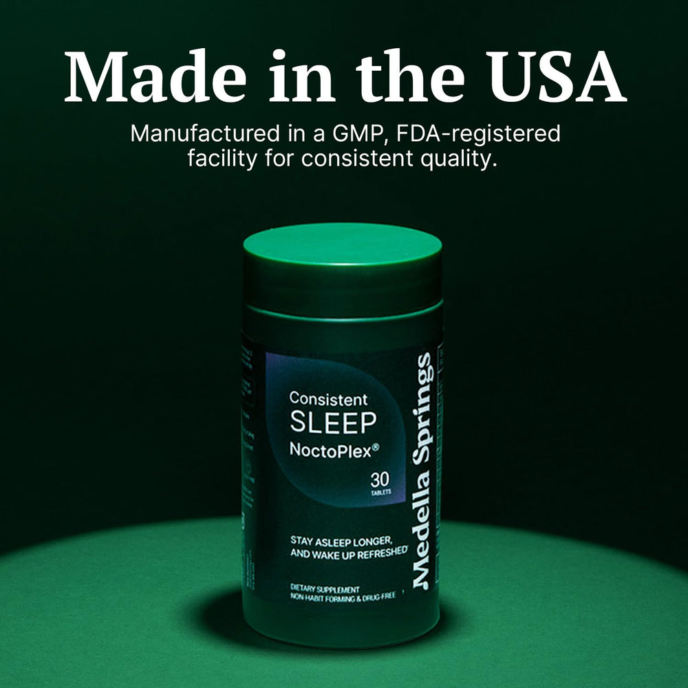 GMP and USA-made facility emblem beside NoctoPlex branding