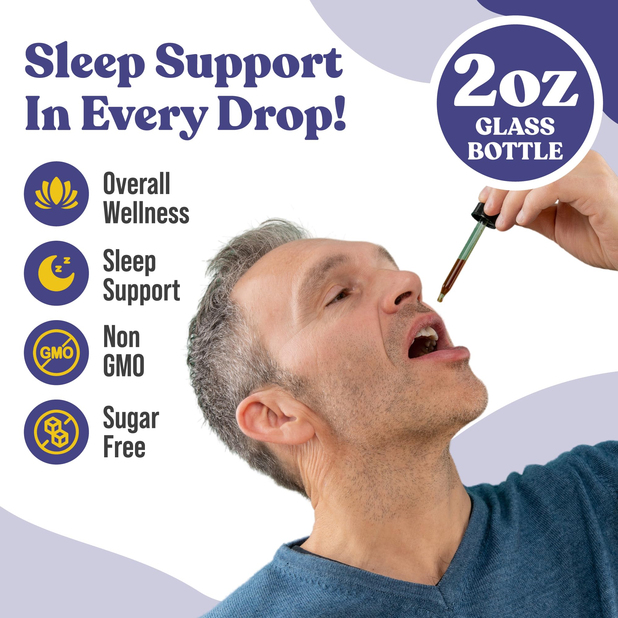 Infographic showing fast absorption of liquid sleep aid