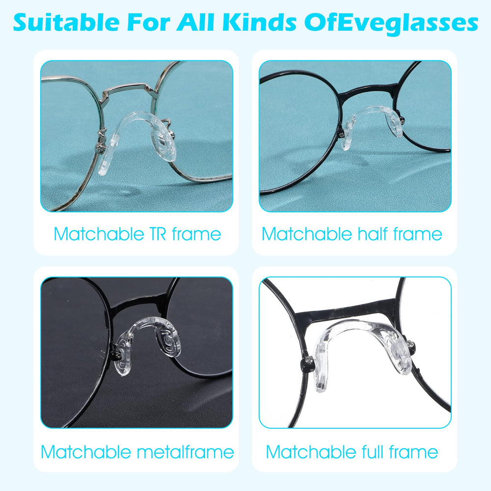 Three sizes of U-shaped nose pads for glasses