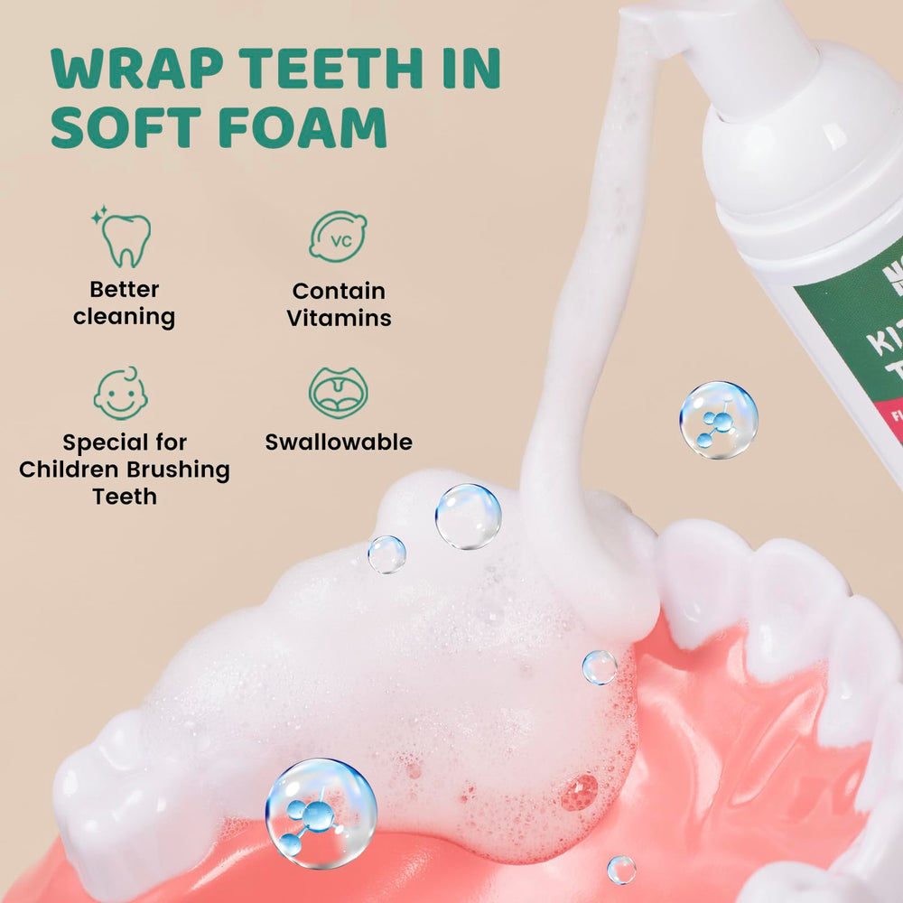 Product shot of NOHOO fluoride-free kids toothpaste Watermelon 2-pack