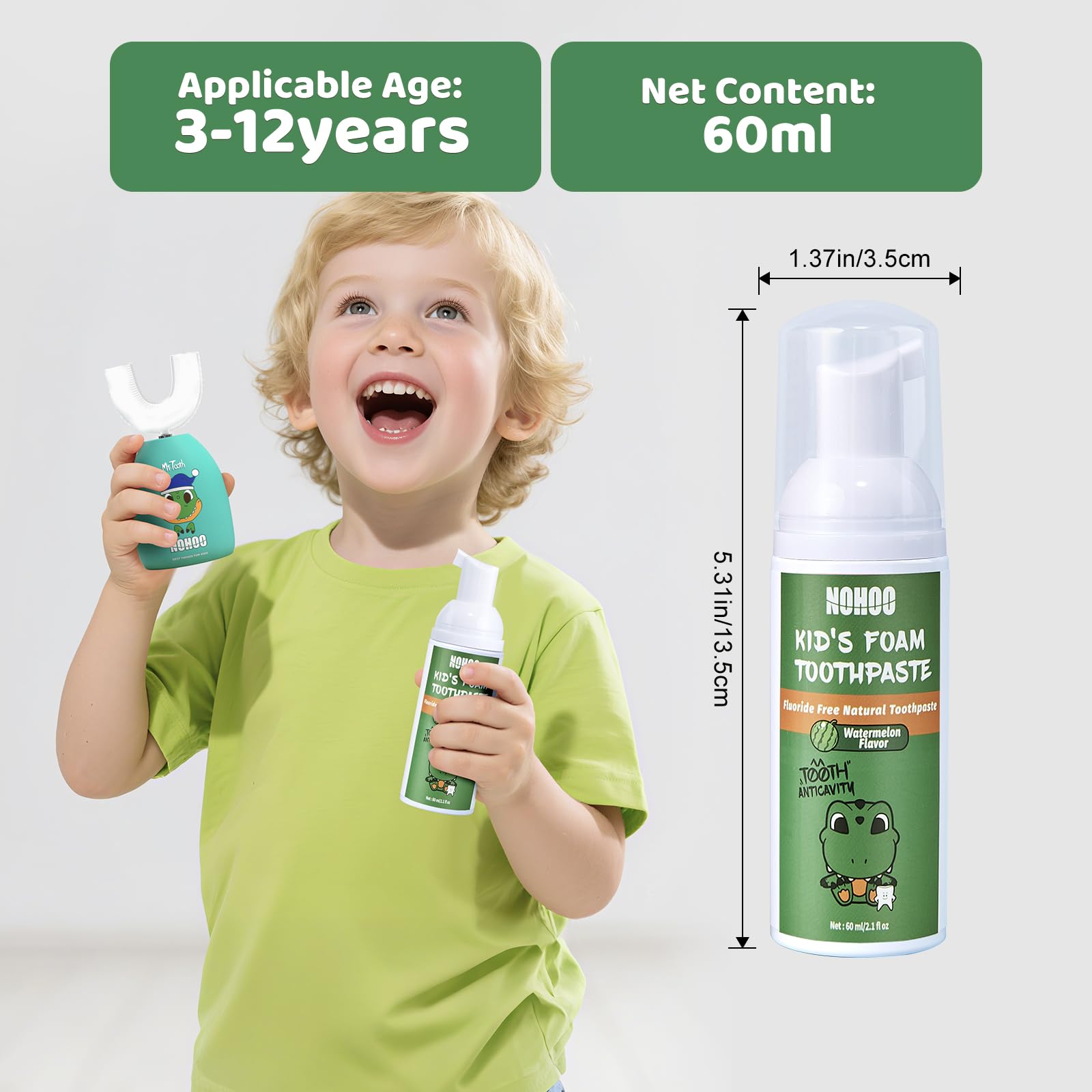 Pump dispenser designed for small hands