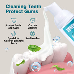 Fruity flavor foaming toothpaste for kids