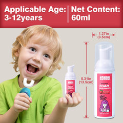 Child brushing with NOHOO toothpaste