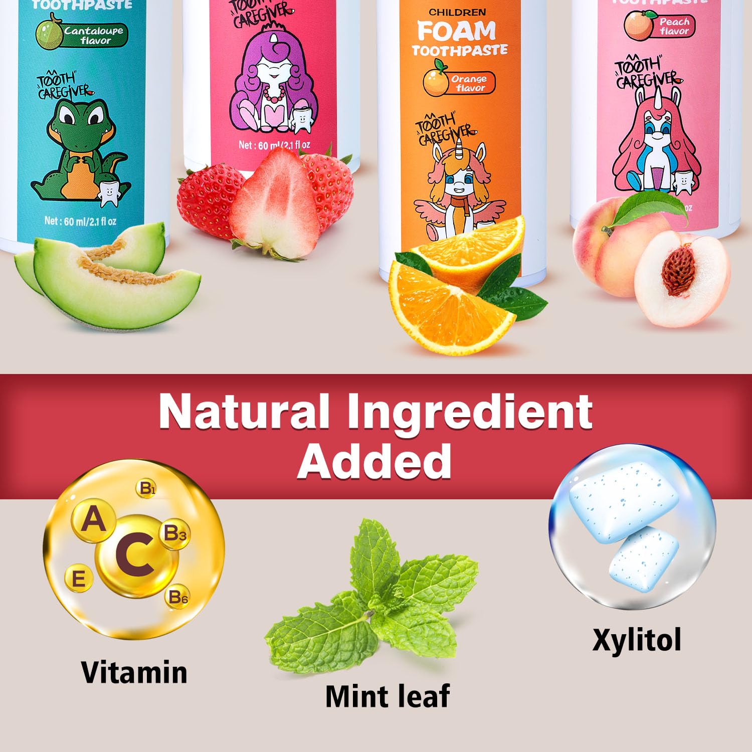 Ingredients highlight: water, sorbitol, xylitol, natural fruit extracts