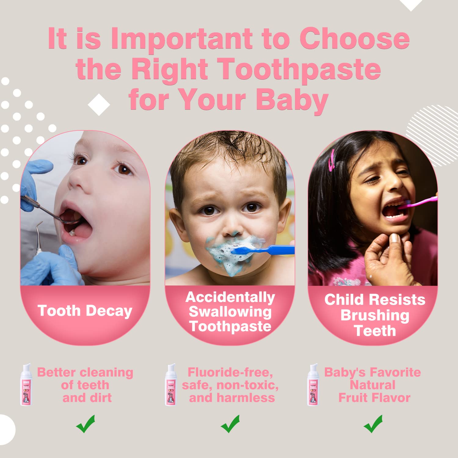 Non-toxic natural fruit extracts in NOHOO toothpaste