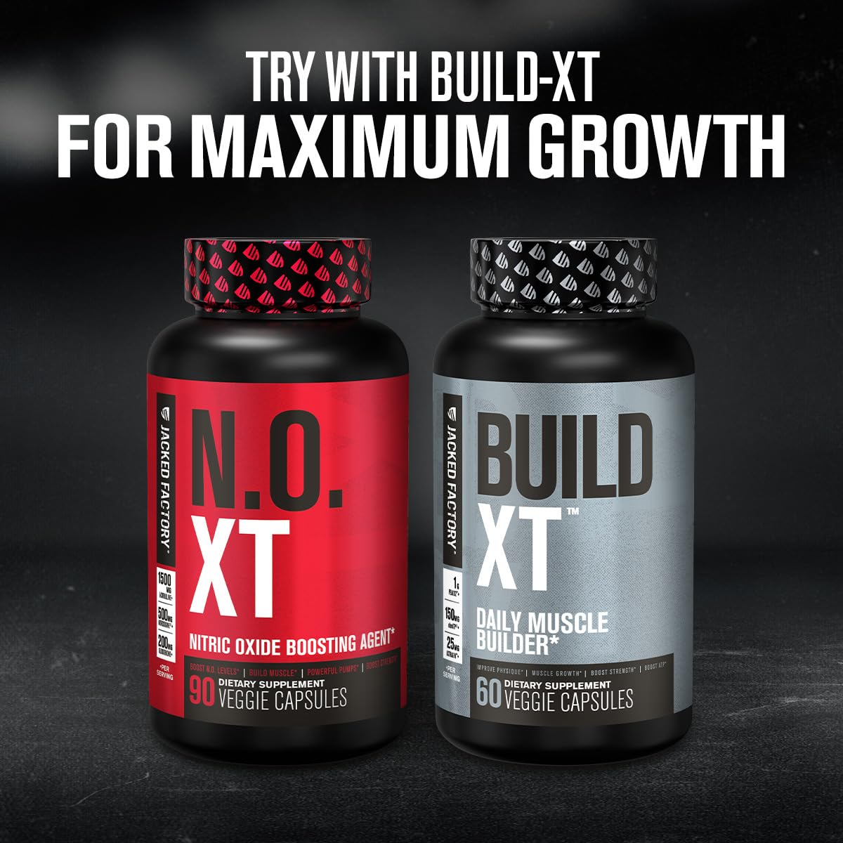 Close-up of N.O. XT label highlighting ingredients
