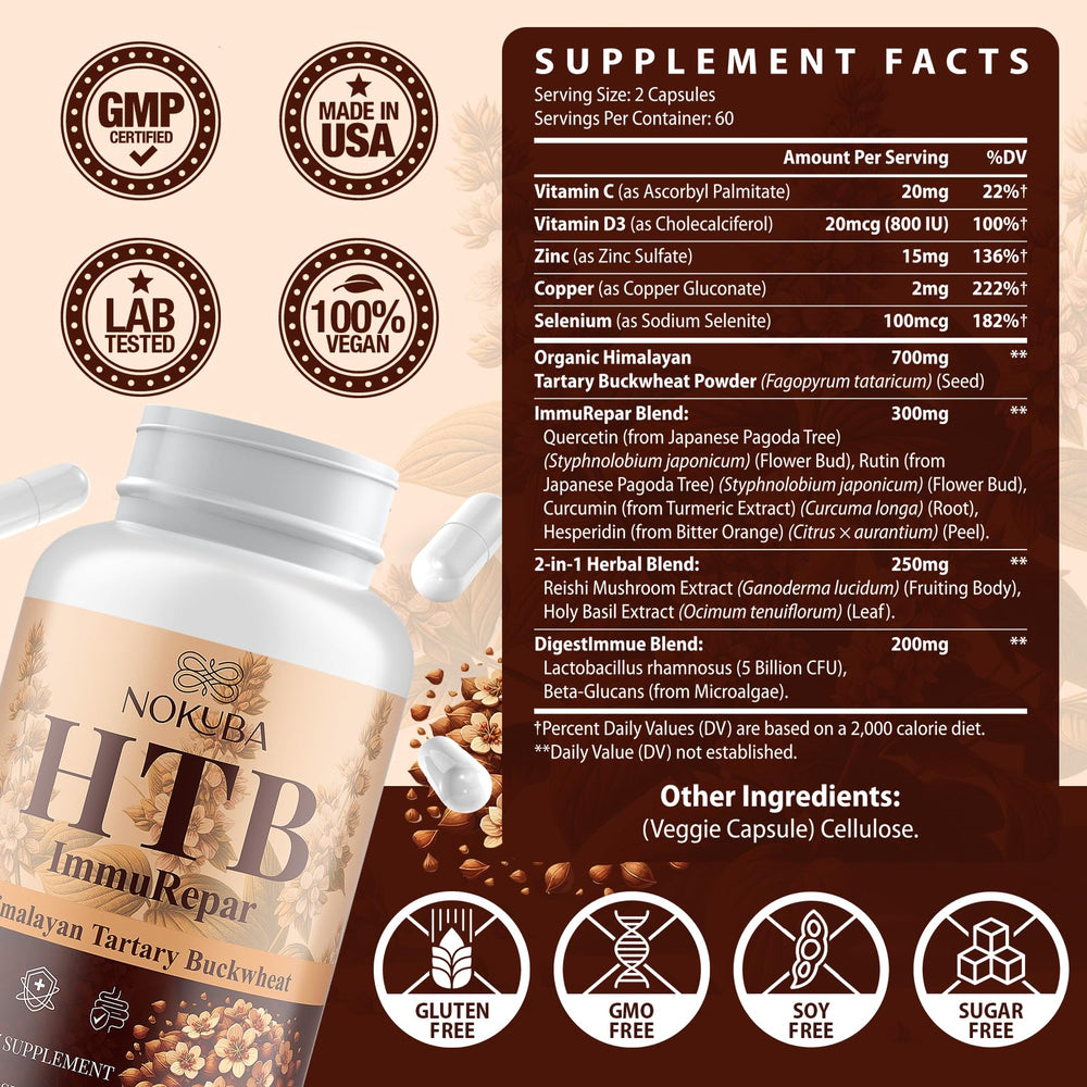 Nutrition facts panel and product packaging close-up