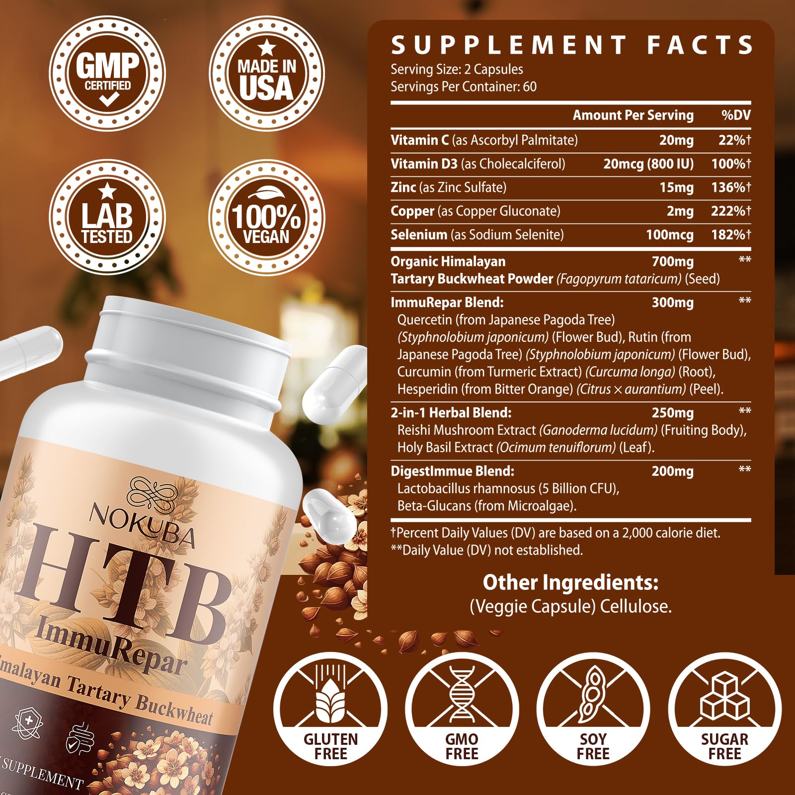 Vegan capsules of Nokuba Immune Support