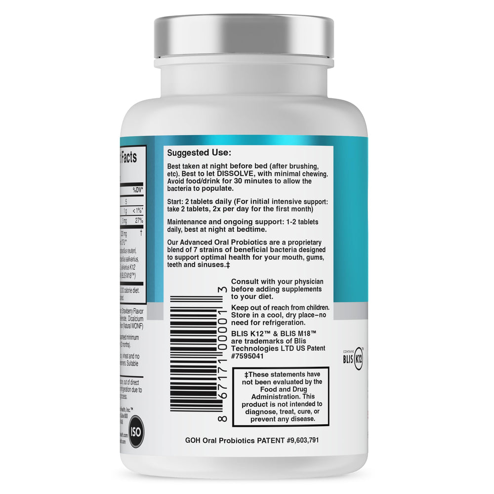 Probiotic helps maintain non-acidic mouth pH