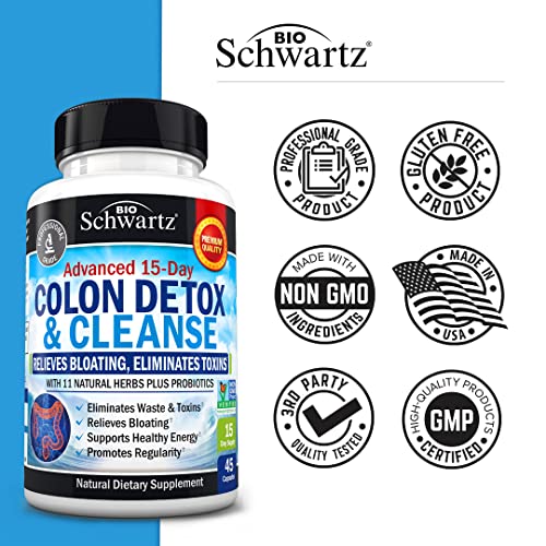 Non-GMO Colon Cleanser Detox 45-Count bottle on white background