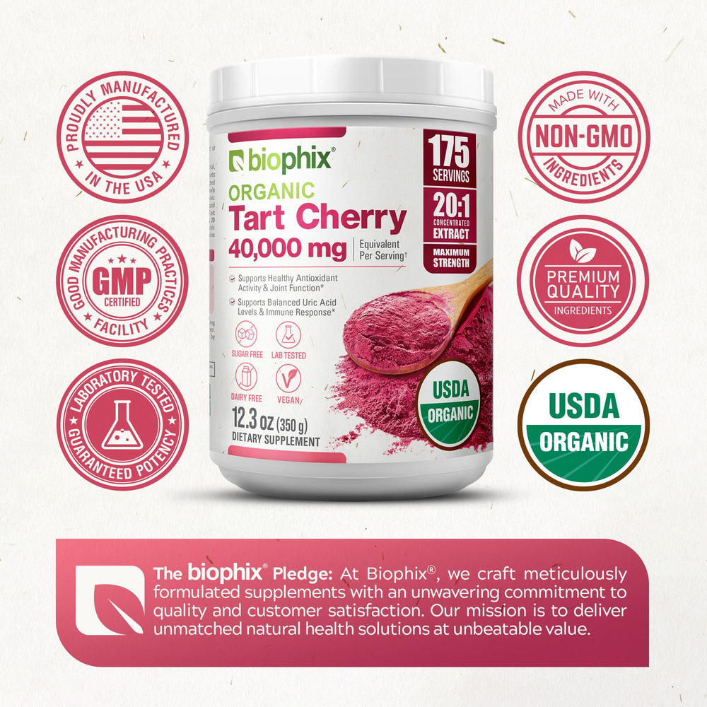 Non-GMO tart cherry extract manufactured in the USA