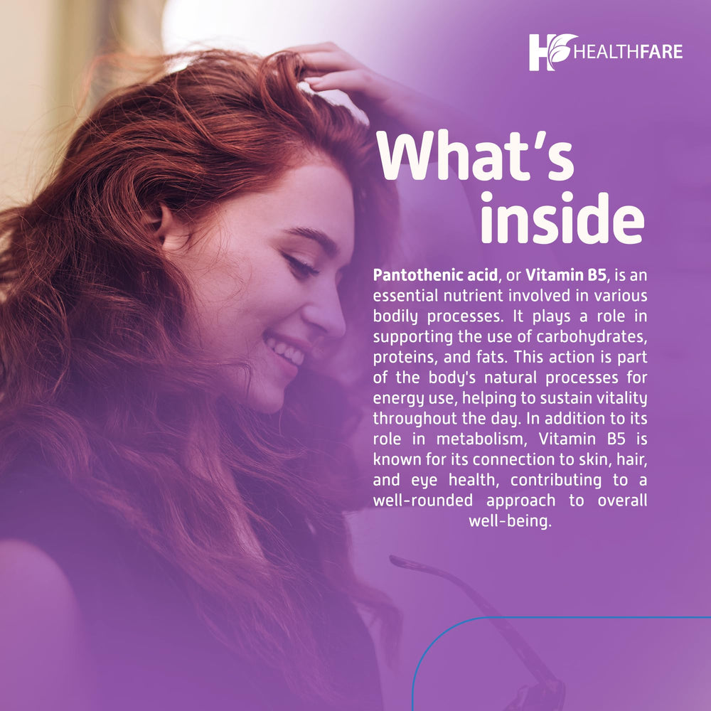 Non-GMO and Gluten-Free icons for Healthfare Pantothenic Acid