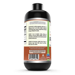 Non-GMO and Gluten Free label on flaxseed oil bottle